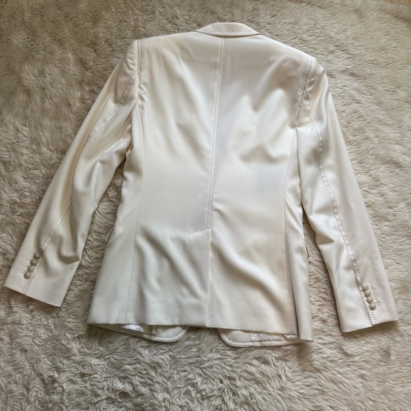 Dolce & Gabbana Men's White Cream Sicilia Single Breasted Blazer - Size 36 US - Picture 6 of 16